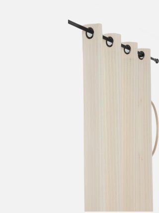 Voilage en coton et chanvre 140x275cm "Tresse"