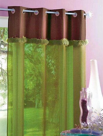 Voilage en Etamine à Bordure de plume