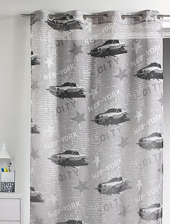 Voilage en étamine à imprimés "New York