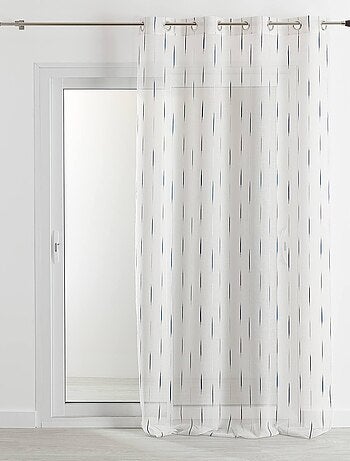 Voilage en étamine à jacquard rayé