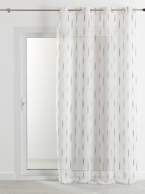 Voilage en étamine à jacquard rayé - Kiabi