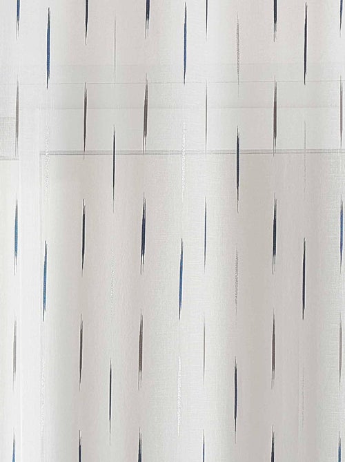 Voilage en étamine à jacquard rayé - Kiabi