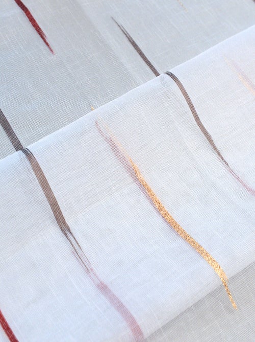 Voilage en étamine à jacquard rayé - Kiabi Voilage en étamine à jacquard rayé - Kiabi