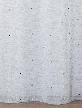 Voilage en Etamine à Motifs "Petites Croix