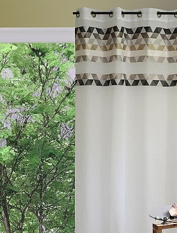 Voilage en étamine à parement haut "triangle