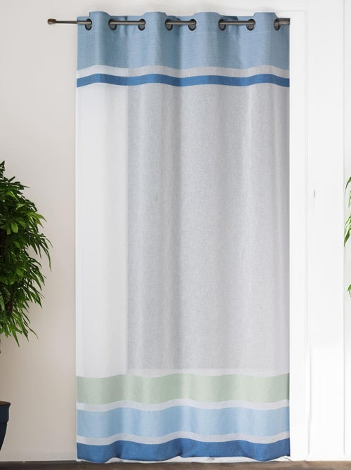 Voilage en étamine à parements haut et bas rayés - Kiabi