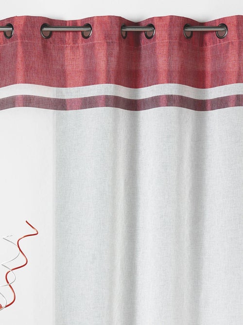 Voilage en étamine à parements haut et bas rayés - Kiabi