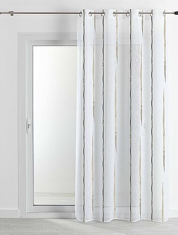 Voilage en étamine à rayures colorées