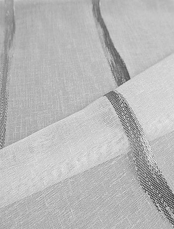 Voilage en étamine à rayures colorées