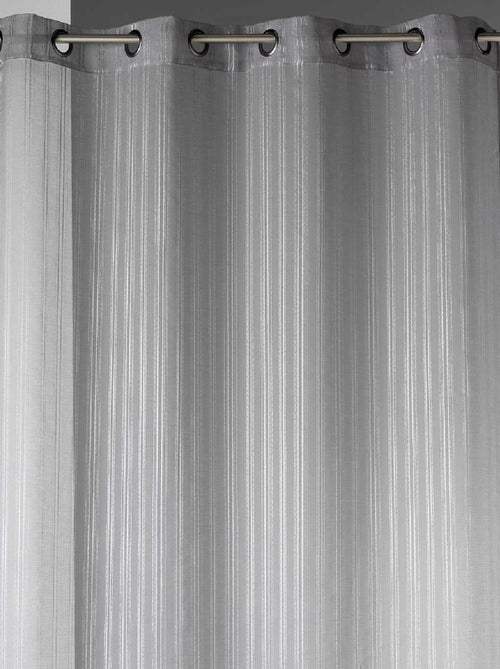 Voilage en Etamine à Rayures Fantaisies - Kiabi