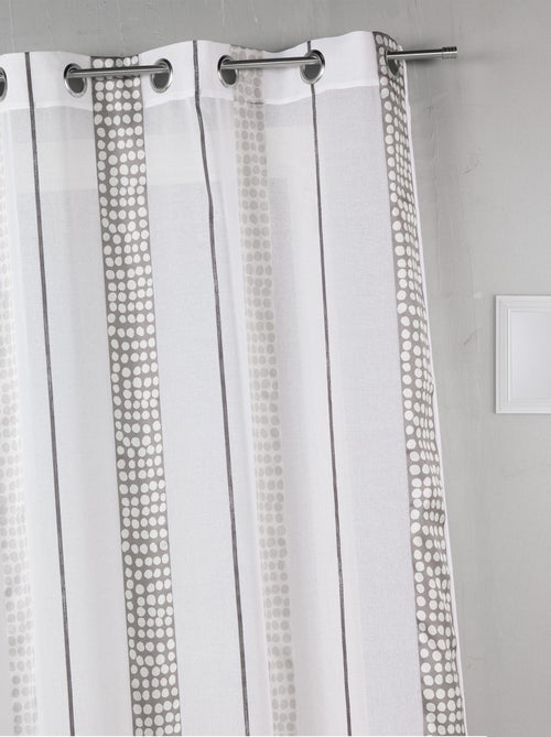 Voilage en étamine à rayures verticales à pois - Kiabi