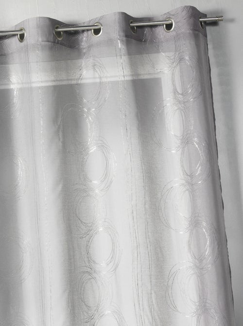 Voilage en Etamine aux Imprimés Argentés - Kiabi