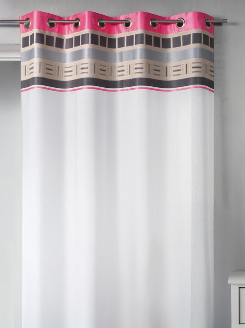 Voilage en étamine avec parement haut design - Kiabi