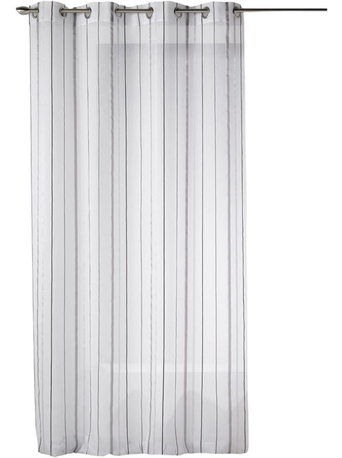 Voilage en Etamine avec Rayures Verticales - Kiabi