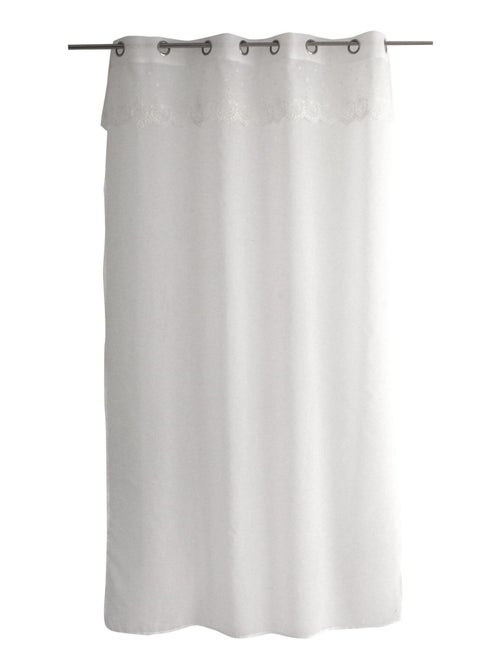 Voilage en étamine avec top à volant brodé - Kiabi