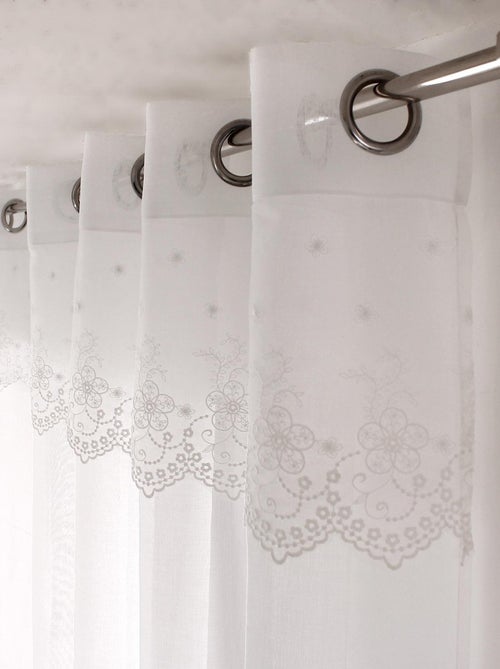 Voilage en étamine avec top à volant brodé - Kiabi