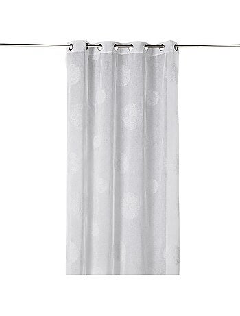 Voilage en Etamine Brodé ronds fils lurex brillants