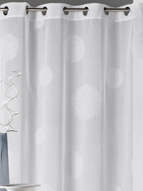 Voilage en Etamine Brodé ronds fils lurex brillants - Kiabi