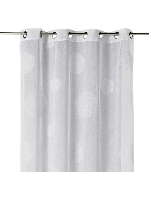 Voilage en Etamine Brodé ronds fils lurex brillants - Kiabi