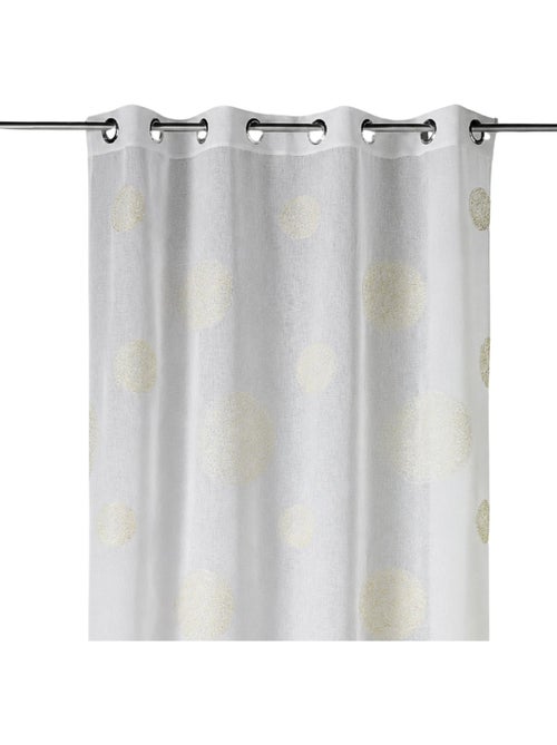 Voilage en Etamine Brodé ronds fils lurex brillants - Kiabi