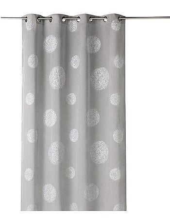 Voilage en Etamine Brodé ronds fils lurex brillants