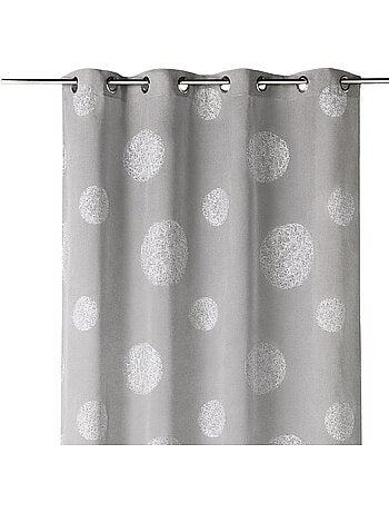 Voilage en Etamine Brodé ronds fils lurex brillants