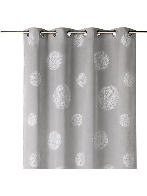 Voilage en Etamine Brodé ronds fils lurex brillants - Kiabi