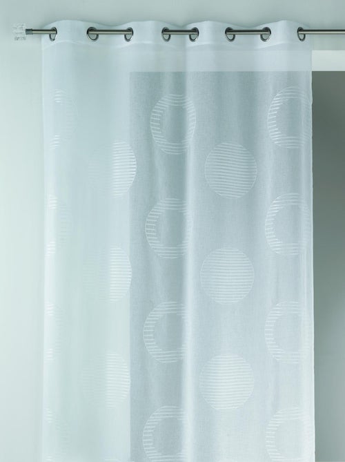 Voilage en étamine brodée "cercle et rond" - Kiabi