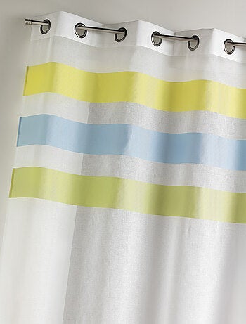 Voilage en étamine fantaisie à rayures horizontales