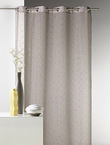 Voilage en étamine imprimé petits points colorés