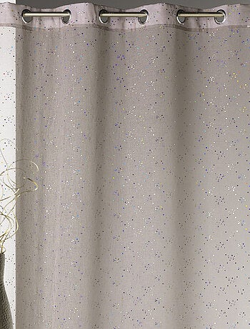 Voilage en étamine imprimé petits points colorés