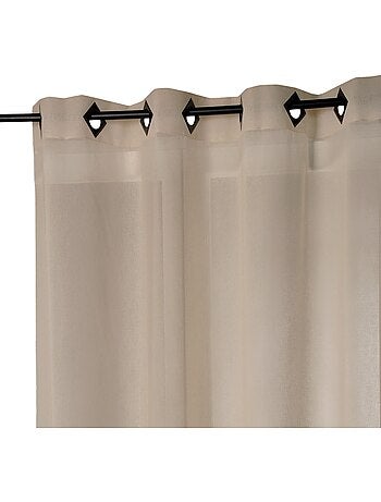 Voilage en Etamine Légère Unie à Oeillets Carrés