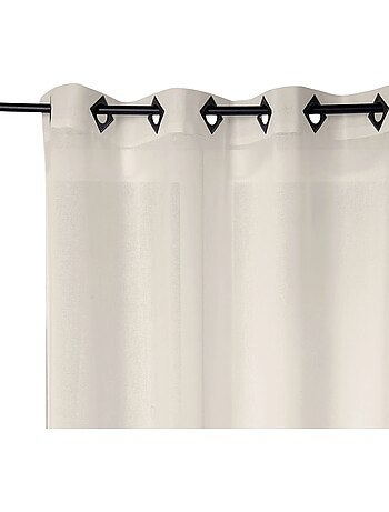 Voilage en Etamine Légère Unie à Oeillets Carrés