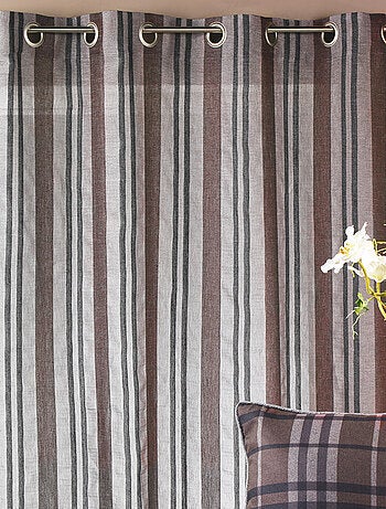 Voilage en étamine rayée verticale