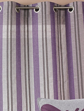 Voilage en étamine rayée verticale