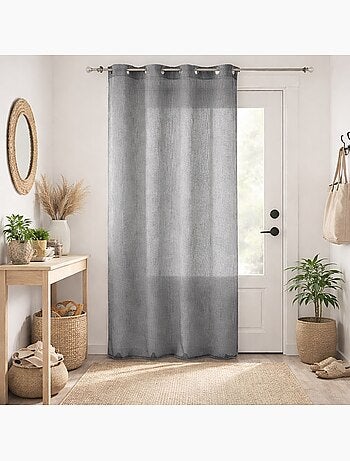 Voilage en étamine unie et fils lurex