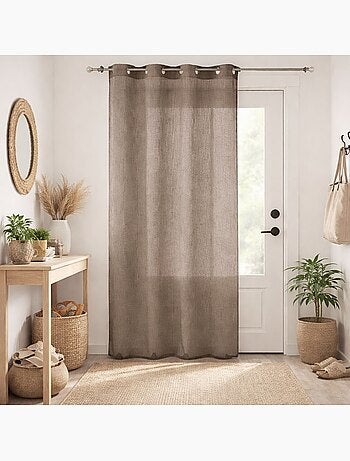 Voilage en étamine unie et fils lurex