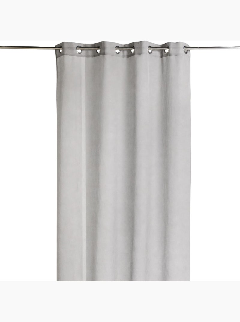 Voilage en Etamine unie Gris clair - Kiabi