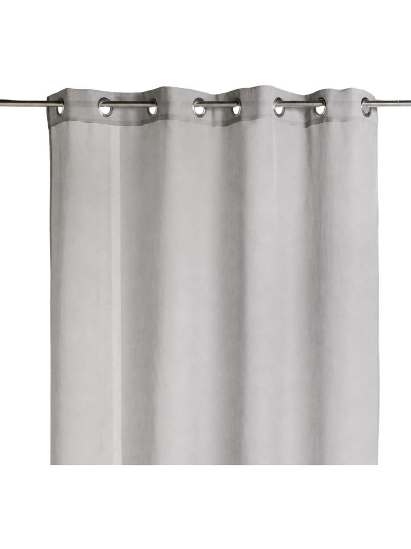 Voilage en Etamine unie Gris clair - Kiabi