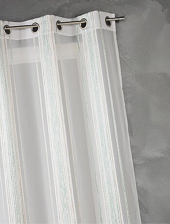 Voilage en jacquard à fines rayures verticales