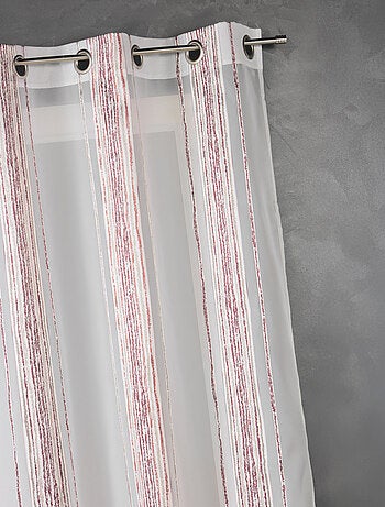 Voilage en jacquard à fines rayures verticales