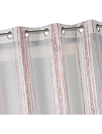 Voilage en jacquard à fines rayures verticales