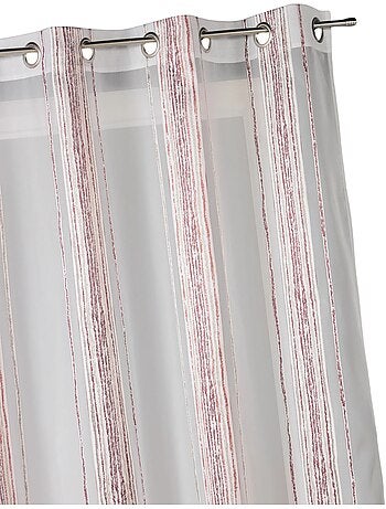 Voilage en jacquard à fines rayures verticales
