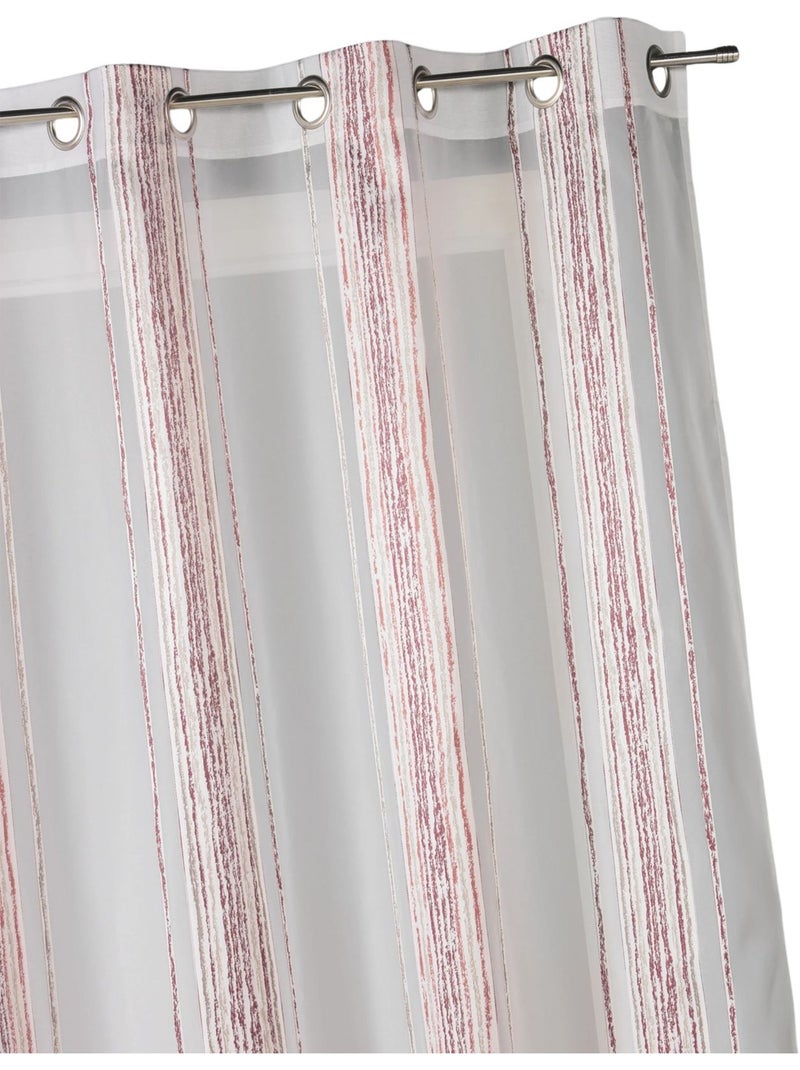 Voilage en jacquard à fines rayures verticales Bordeaux - Kiabi