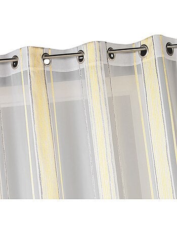 Voilage en jacquard à fines rayures verticales