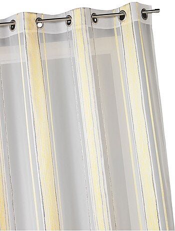 Voilage en jacquard à fines rayures verticales