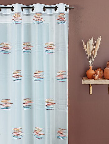 Voilage en jacquard à imprimés fantaisie