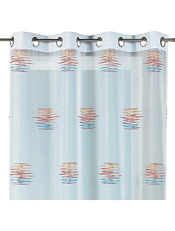 Voilage en jacquard à imprimés fantaisie