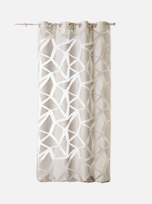 Voilage en Jacquard à Imprimés Géométriques - Kiabi