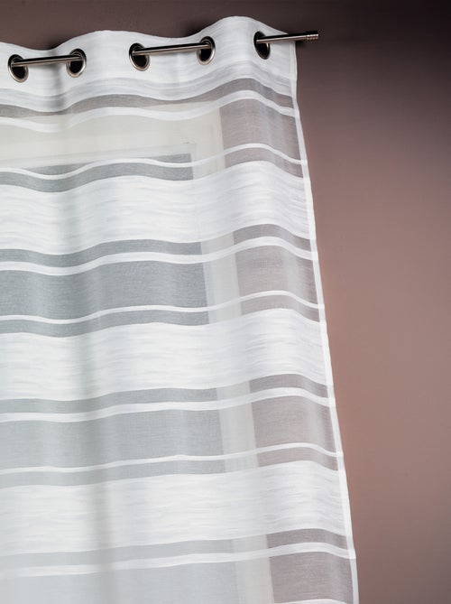 Voilage en jacquard à rayures horizontales - Kiabi